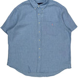 Ralph Lauren Short Sleeve Shirt - 2XL Blue Linen