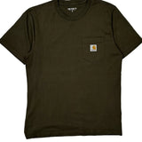 Carhartt T-Shirt - Small Green Cotton