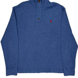 Polo By Ralph Lauren 1/4 Zip - XL Blue Cotton