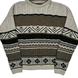 Indigo Greek Sweater - Large Multicoloured Cotton