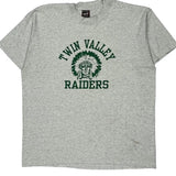 Twin Valley Raiders Fruit Of The Loom Single Stitch T-Shirt - XL Gray Cotton Blend