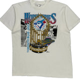 Single Stitch Toronto Blue Jays Fruit Of The Loom Graphic T-Shirt - XL White Cotton