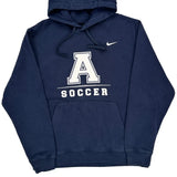 Nike College Hoodie - Large Navy Cotton