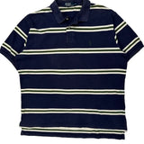 Polo By Ralph Lauren Striped Polo Shirt - XL Green Cotton