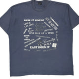 Motivational Quotes Fruit Of The Loom Single Stitch T-Shirt - 2XL Blue Cotton Blend
