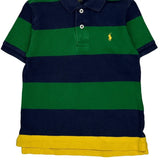 Age 5 Polo By Ralph Lauren Striped Polo Shirt - XS Green Cotton