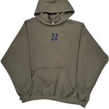 Made In USA Nike Center Swoosh Hoodie - 2XL Gray Cotton