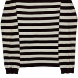 Lacoste Striped Sweater - Small Black & White Cotton