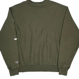 Reverse Weave Champion Spellout Sweatshirt - Large Green Cotton