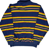 Polo By Ralph Lauren Striped 1/4 Zip - XL Blue Cotton