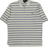 Polo By Ralph Lauren Striped Polo Shirt - Medium Purple Cotton