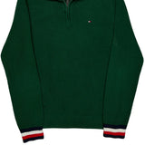Tommy Hilfiger 1/4 Zip - Medium Green Cotton