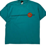 Santa Cruz Graphic T-Shirt - Large Green Cotton