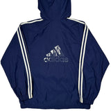 Adidas Windbreaker - Large Blue Polyester