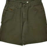 Big Match Cargo Shorts - 34W 9L Green Cotton