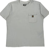 Hard Working Gear Carhartt T-Shirt - Large White Cotton