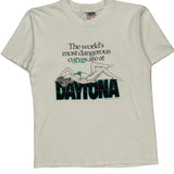 Daytona Oneita Graphic T-Shirt - Large White Cotton