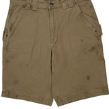 Duluth Carpenter Shorts - 32W 10L Khaki Cotton