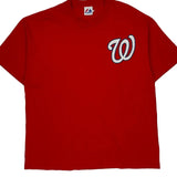 Washington Nationals Majestic Mlb Jersey - XL Red Cotton