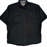 Flex For Comfort Wrangler Short Sleeve Shirt - Large Black Cotton