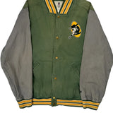 Nfl Vintage Collection Reebok Varsity Jacket - Large Green Cotton