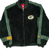 Green Bay Packers Nfl Football Bomber Jacket - XL Black Polyester