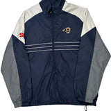 Rams Reebok Football Windbreaker - XL Gray Polyester