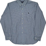 Ralph Lauren Checked Shirt - XL Blue Cotton