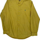 Polo By Ralph Lauren Shirt - Large Yellow Cotton