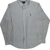 Ralph Lauren Striped Shirt - XL Blue Cotton
