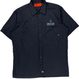 Dickies Short Sleeve Shirt - Large Black Polyester Blend