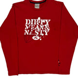 Football Nike Graphic Long Sleeve T-Shirt - Large Red Cotton