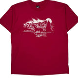 Fruit Of The Loom Single Stitch T-Shirt - XL Red Cotton Blend