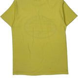 Single Stitch Hanes Graphic T-Shirt - Medium Yellow Cotton