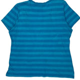 Harley Davidson Striped T-Shirt - 2XL Blue Cotton Blend