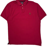 Chaps Ralph Lauren Polo Shirt - Large Red Cotton