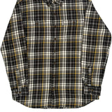 Carhartt Checked Flannel Shirt - Large Black Cotton