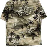 Royal Creations Graphic Hawaiian Shirt - Small Black Cotton