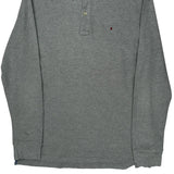 Tommy Hilfiger Long Sleeve Polo Shirt - Medium Gray Cotton