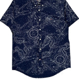 Tommy Hilfiger Slim Fit Short Sleeve Shirt - Large Navy Cotton