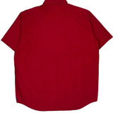Double Pocket Carhartt Short Sleeve Shirt - Large Red Cotton