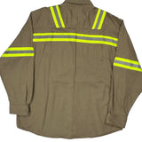 Prescott Tank Lines Carhartt Shirt - XL Khaki Cotton Blend