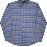 Ralph Lauren Checked Shirt - XL Blue Cotton