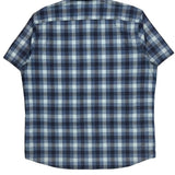 Lee Checked Short Sleeve Shirt - XL Blue Cotton