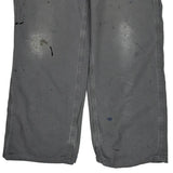 Carhartt Double Knee Carpenter Pants - 34W 32L Gray Cotton
