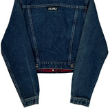 Fubu Cropped Denim Jacket - Medium Blue Cotton