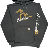Carhartt Graphic Hoodie - Medium Black Cotton Blend