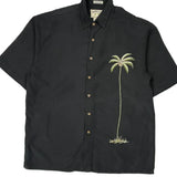 Bamboo Cay Hawaiian Shirt - Large Black Polyester