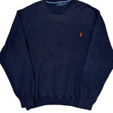 Polo By Ralph Lauren Sweatshirt - 2XL Navy Cotton