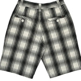 Southpole Checked Shorts - 28W 11L Black & White Cotton